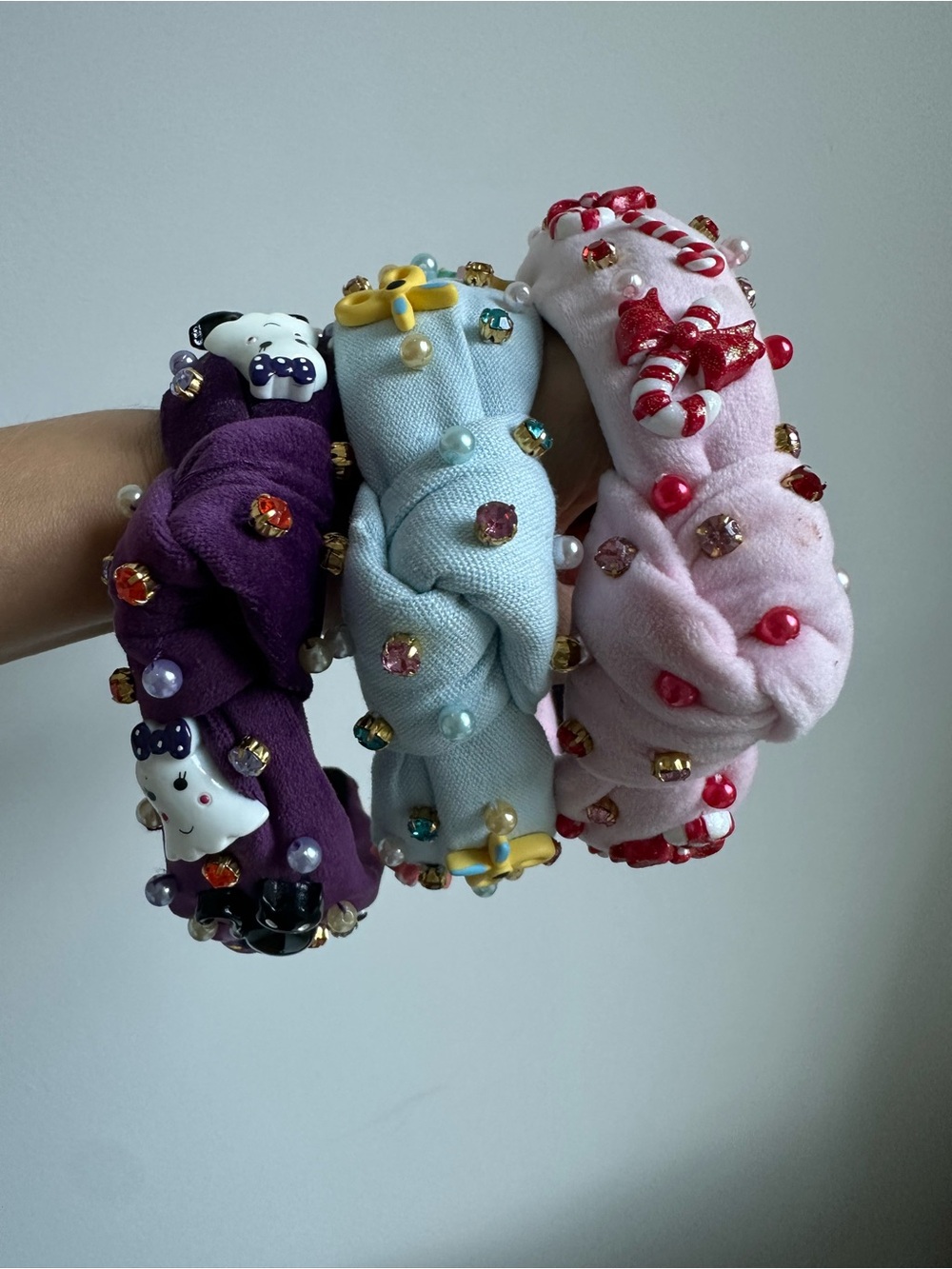 Poppyland Kids Decorative Knotted Headbands, Set of 3 (Halloween, Xmas..)